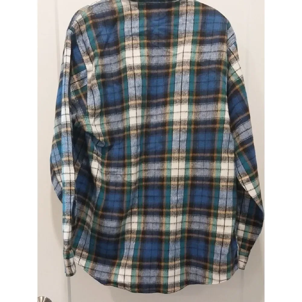 Field & Stream Blue Plaid Quilted Jacket/Shirt...Size L.  NWOT
